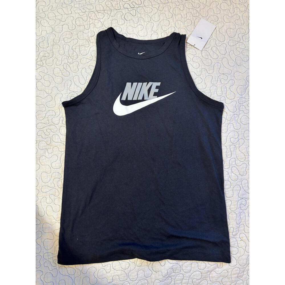 Nike Boy's Black Tank Top with Logo Size XL #767‎